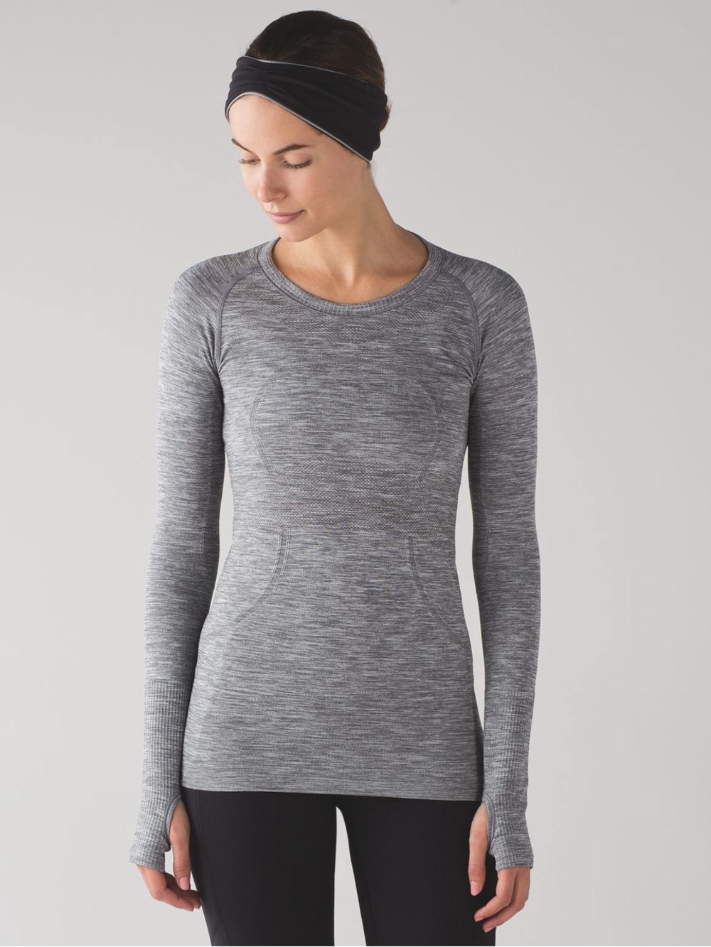 Lululemon Swiftly Tech Long Sleeve Shirt Gray Size 4 Running Workout Top